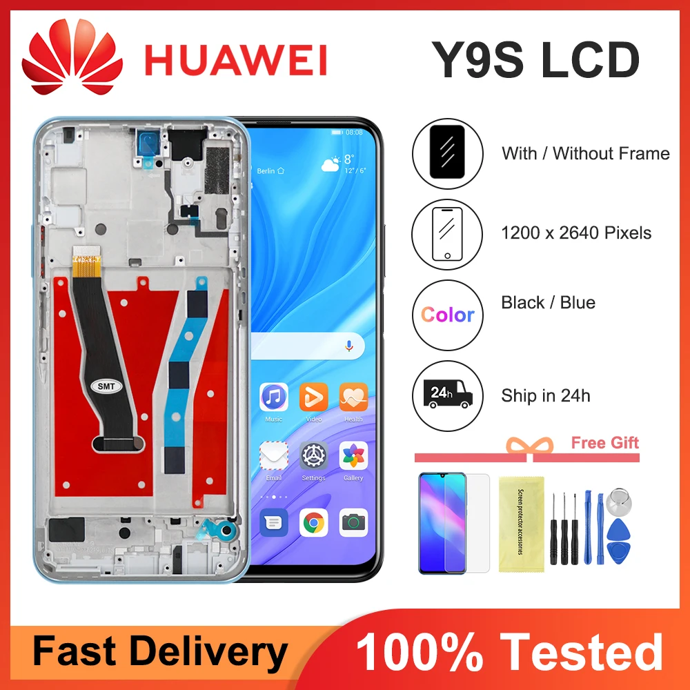 

Оригинальный экран 6,59 дюйма для Huawei Y9S, ЖК-дисплей с цифровым преобразователем в сборе, сенсорный дисплей для Huawei Y9 s, стандартный ЖК-дисплей