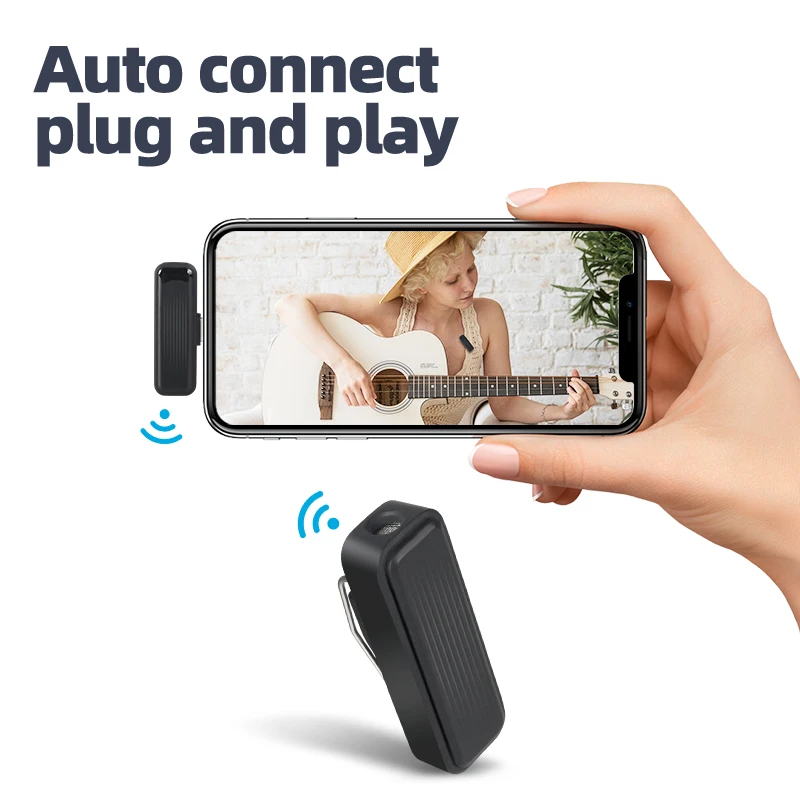 Новый 2 4G петличный беспроводной микрофон для iPhone Android Phone Youtube Facebook прямая