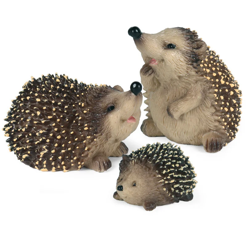 

Realistic Hedgehog Family Models Animal Action Figures Figurines Wild Forest Animal Zoo Models For Children Educational Toys New