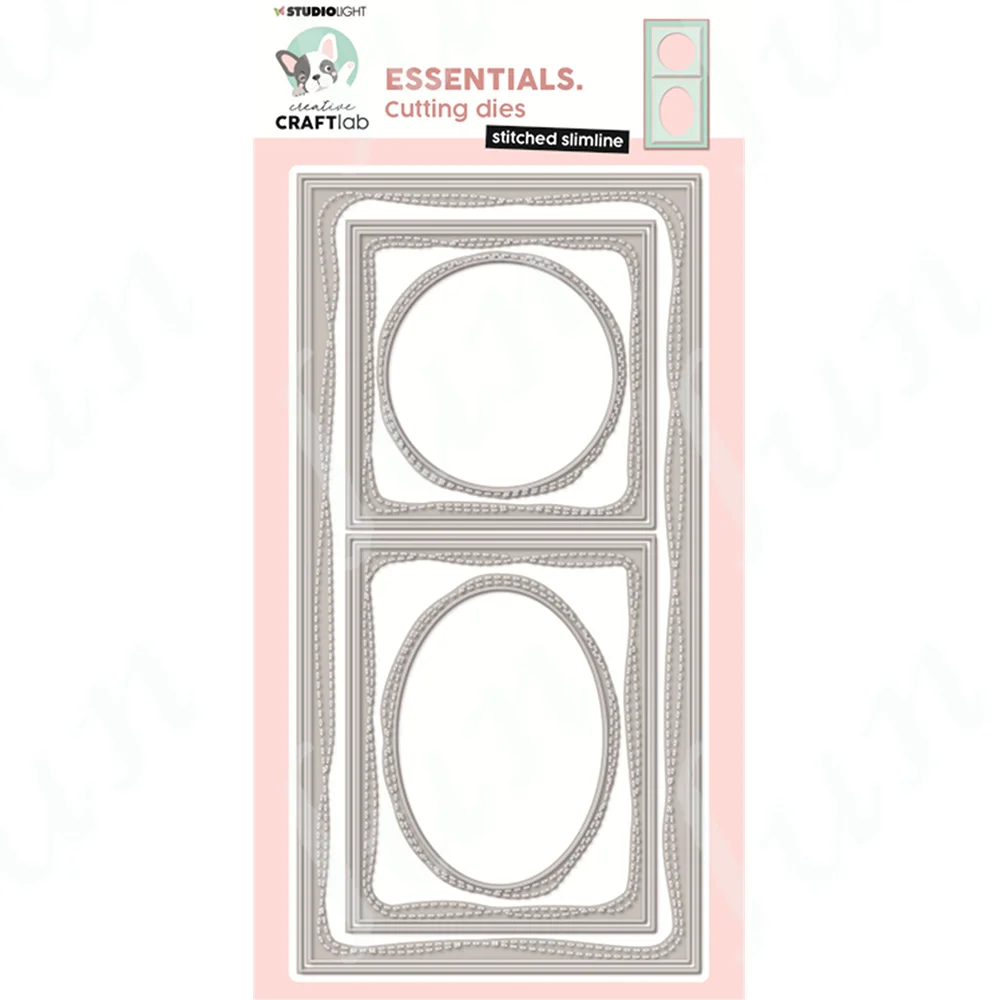 

Metal Cutting Dies Stencils for DIY Scrapbooking Album Stamp Make Paper Card Embossing New Stitched Slimline Frame Die Cuts