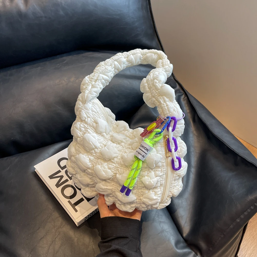 

Корейские плиссированные мини-сумки в форме облака для женщин, сумка-тоут, стеганая сумка через плечо для пельменей, 2023, трендовая Роскошная брендовая дизайнерская сумка