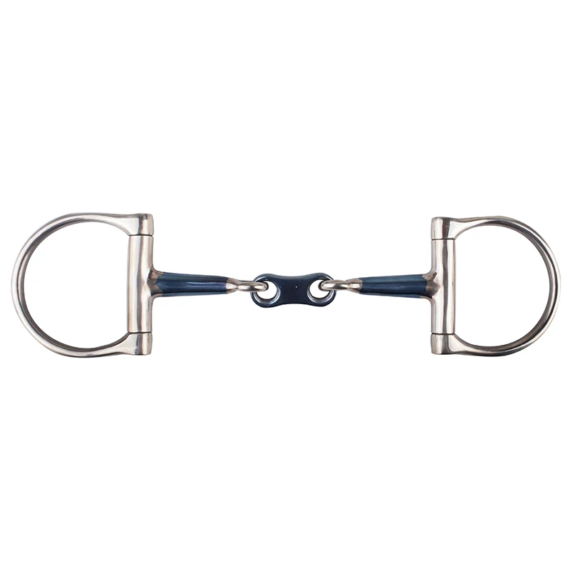 Different sizes Stainless Steel with Blue Sweat Iron Mouthpiece loose ring with lozenge Horse mouth gag bits