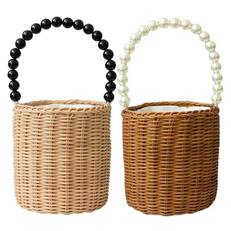 

Цветочная девушка, искусственная жемчужная ручка для винтажной деревенской свадебной церемонии