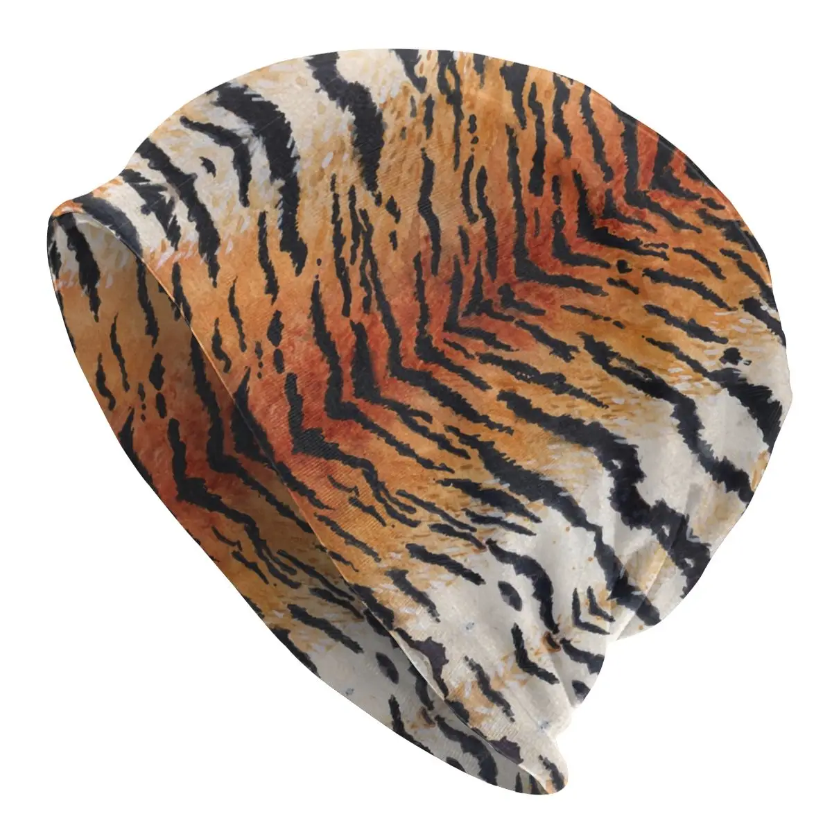 

Exotic Cat Tiger Stripe Skin Texture Beanies Caps For Men Women Unisex Trend Winter Warm Knitted Hat Adult Animal Art Bonnet Hat