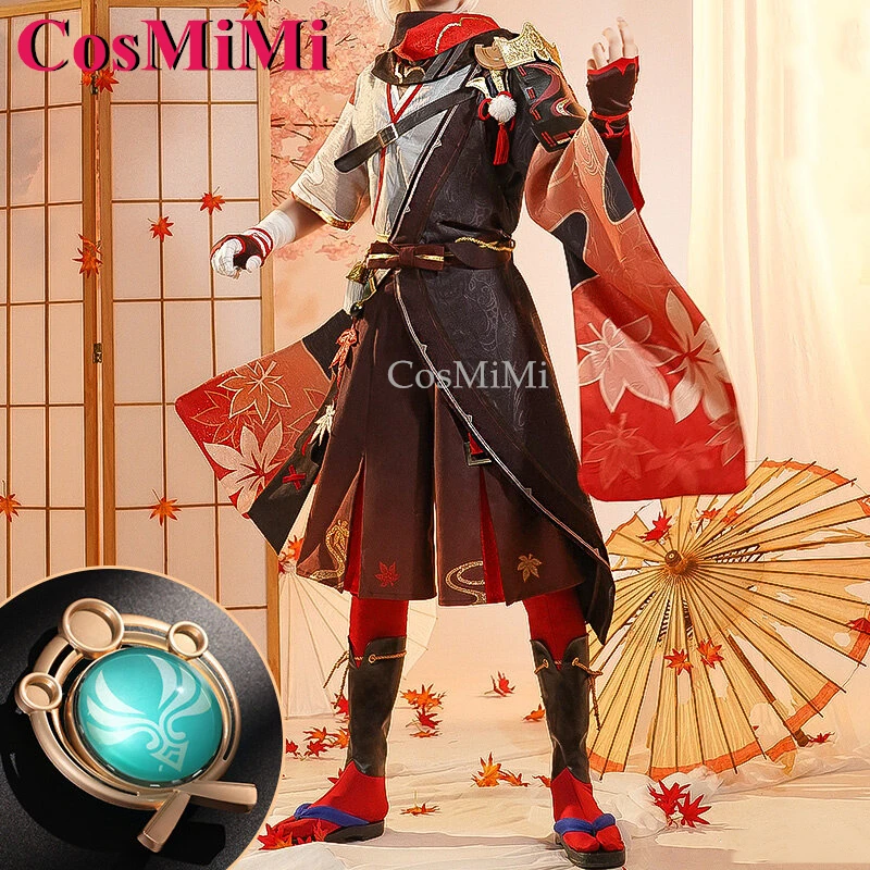 CosMiMi Kaedehara Kazuha Косплей Игра Genshin Impact Костюм Красивая Мода Боевая Униформа