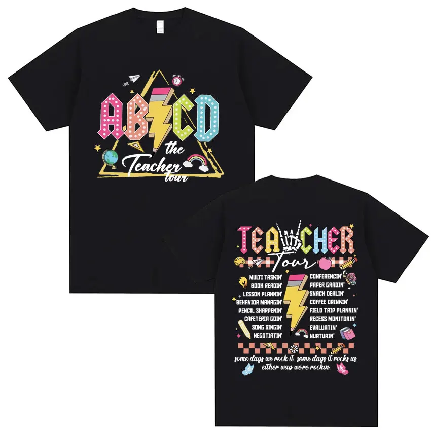 Футболка для мужчин и женщин ABCD с надписью The Learning World Tour Some Days We Rock It винтажная