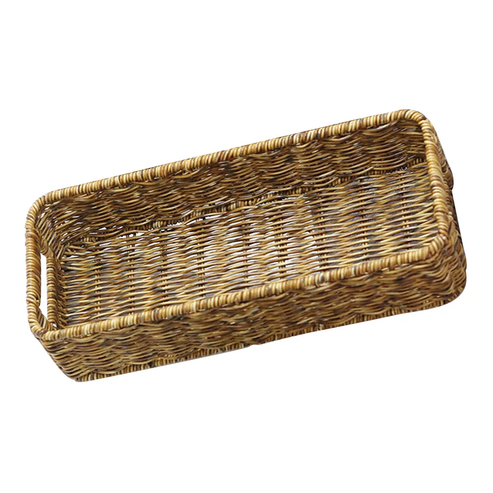 

Storage Basket Plastic For Cutlery Multipurpose Woven Baskets Food Holder