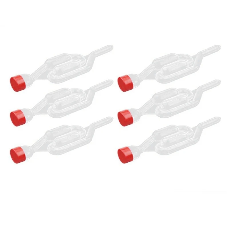 

6 Pieces Of Fermentation Air With Rubber Rings For Non-Return Valve Exhaust Drain Airlock Wine Kit