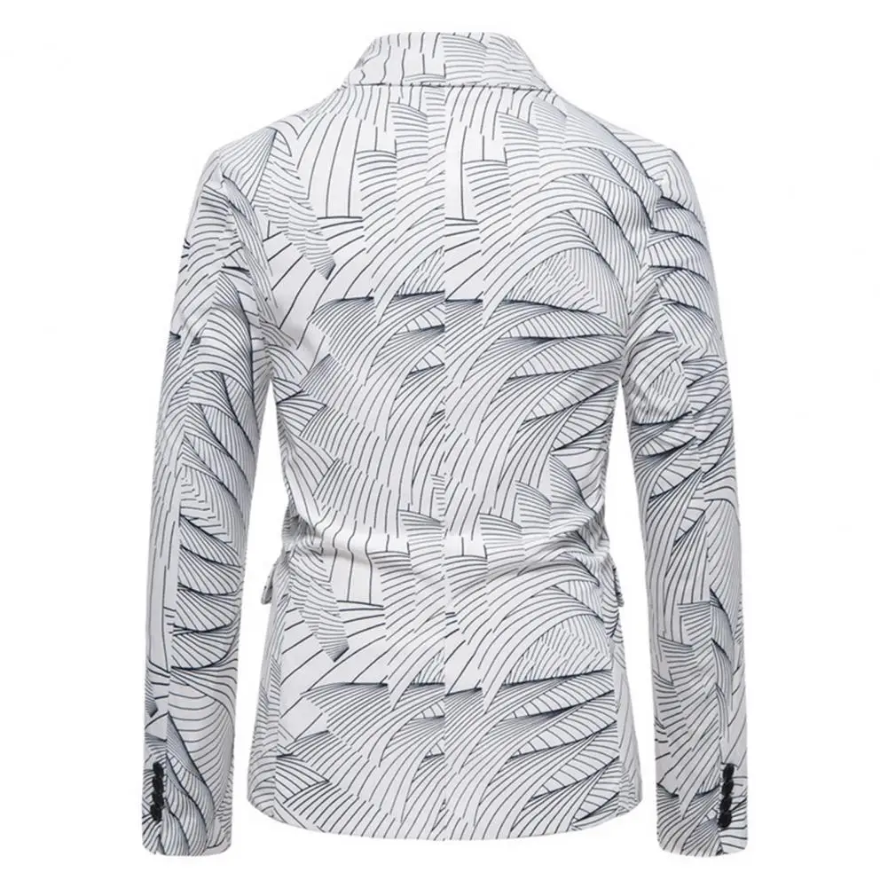 

One Button Breathable Single Button Lapel Suit Jacket for Daily Wear