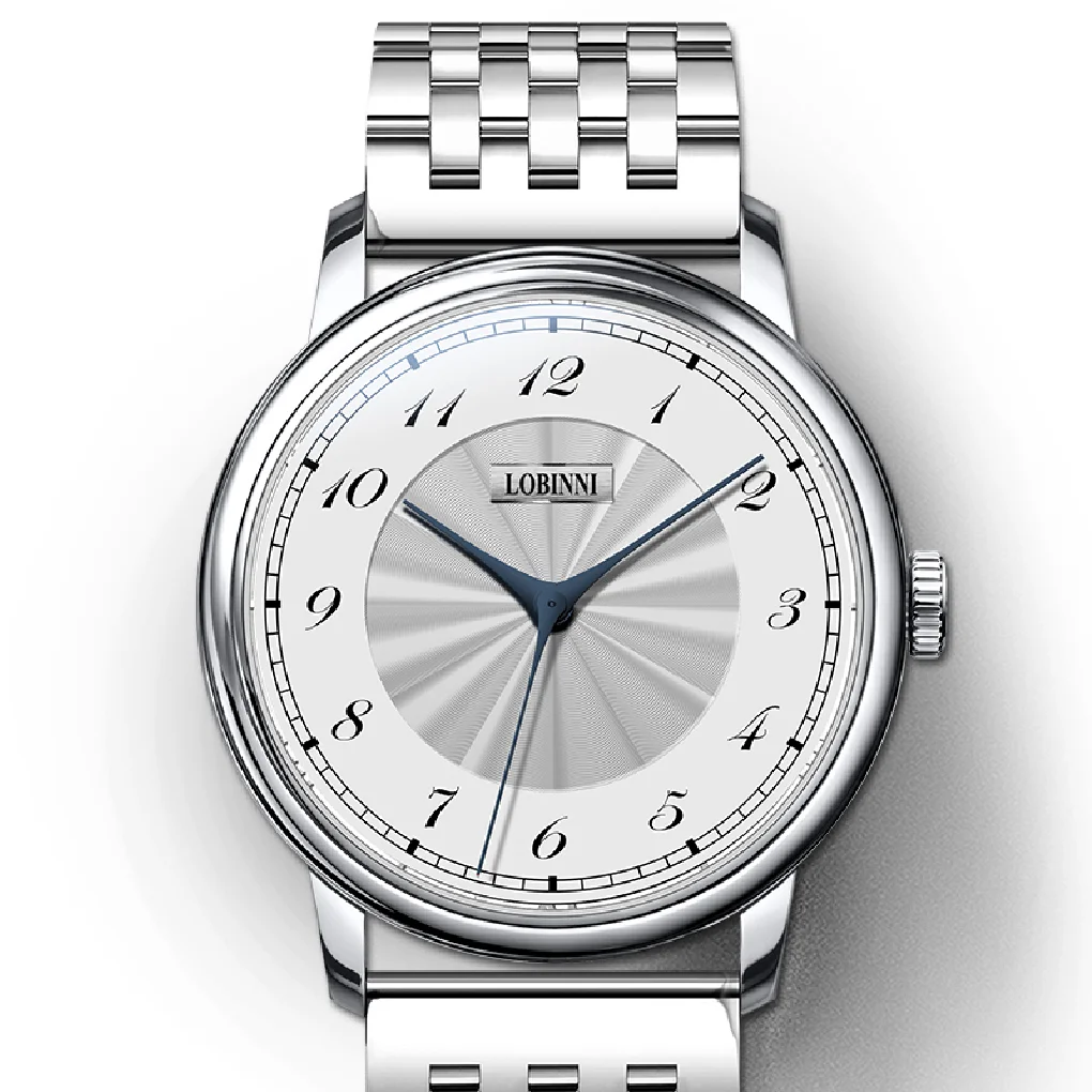 

Lobinni Men Luxury Watch 40MM Vintage Automatic Watches Mechanical Wristwatch 50M Waterproof Sapphire Butterfly Clasp