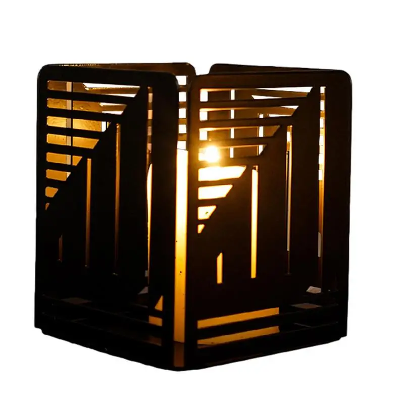 S Decorative Scented Candle Stand Elegant Geometric Metal Gold Stand For Home Table