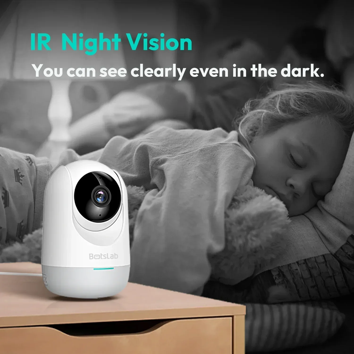 Botslab Home Smart Security-Prtection PTZ Web cam 2K 3MP AI Human Detection Night Vision Webcam Work With APP