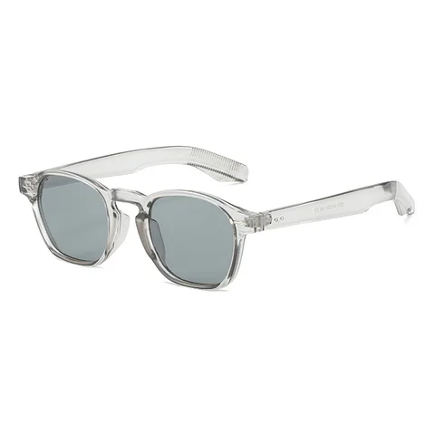 Солнцезащитные очки небольшие для мужчин и женщин, модные нестандартные квадратные солнечные аксессуары в стиле ретро, с прозрачными линзами для океана, с заклепками, UV400