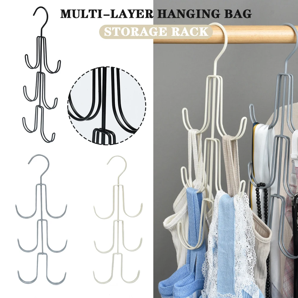 

Bag Storage Rack Hanging Bag Hook Up Strong Load-bearing Multifunctional Leather Tie Sling Hook For Living Room Wardrobe