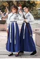 chinese style class uniforms improved mens and womens hanfu han element graduation photos ancient costume martial arts couples