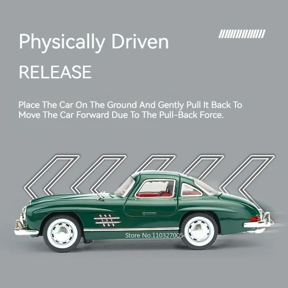 1:32 Масштаб 300SL автомобили литые модели игрушек из сплава 4 двери открытые звуки
