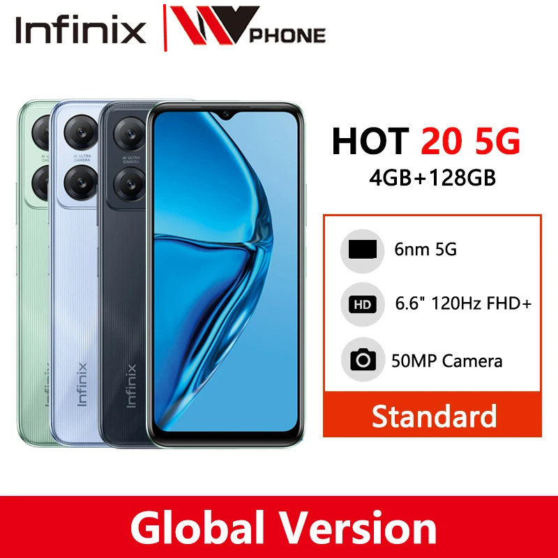 Global Version infinix Hot 20 5G NFC Smartphone  6.6