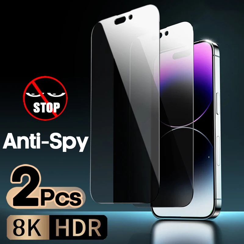 

2 шт., Защитное стекло для iPhone 14 13 12 11 Pro Max 8 7 6 Plus SE X XR XS Max