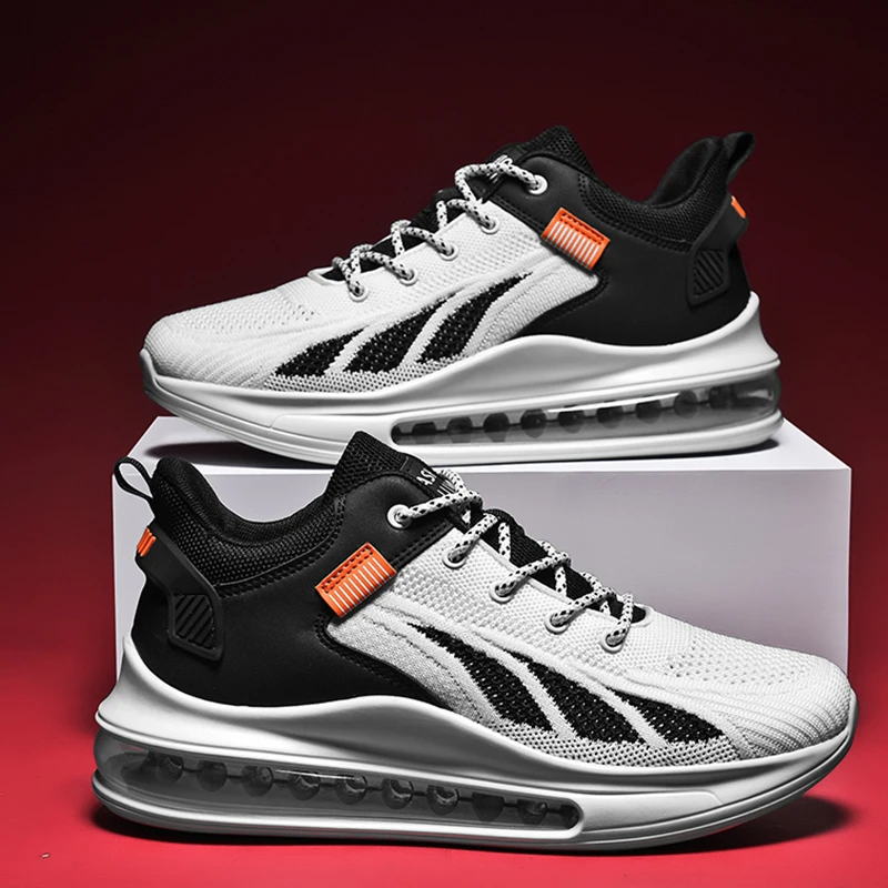 Fashion Male Sneakers Breathable Hiking Shoes Lac-up Men's Sports Running Shoes Lightweight Vulcanize Walking Zapatillas Hombre