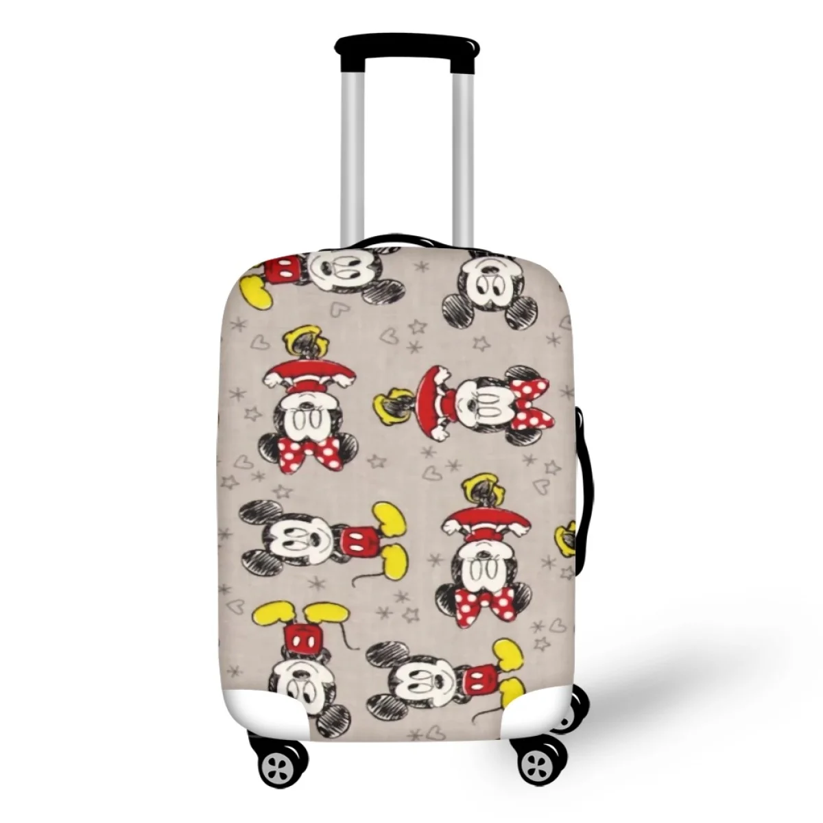 HaoYun Protective Suitcase Cover Cartoon Mouse Prints Pattern Elastic Dustproof Luggage Cover Waterproof Luggage Accessories