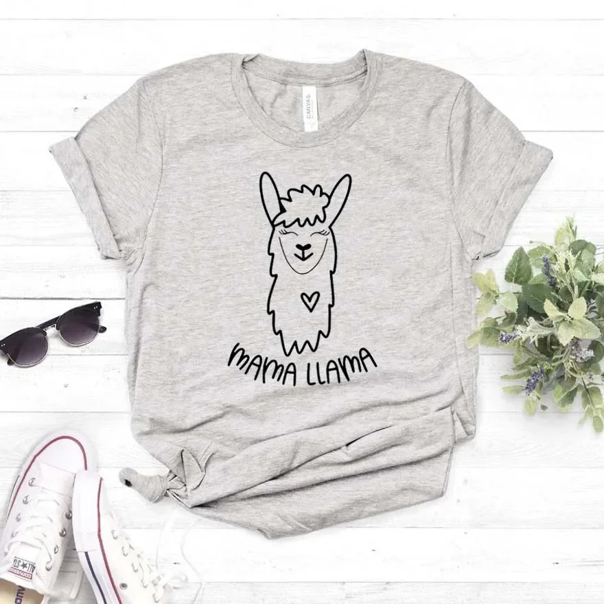 Новая женская футболка Mama Llama хлопковая повседневная хипстерская забавная