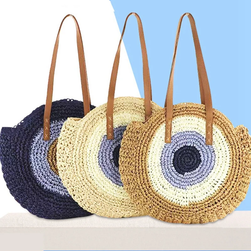 

Сумочка женская круглая, Соломенная пляжная сумка через плечо, обтягивающая клатч на ремне