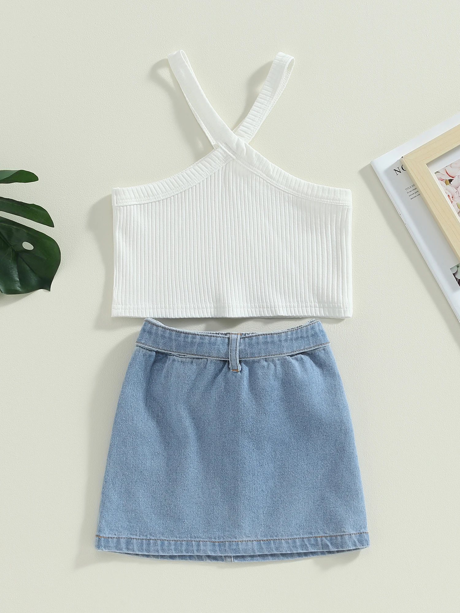 

Мини-юбка с поясом на резинке, на Возраст 3-8 лет