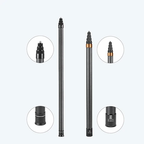 Удлиненная палка для селфи из углеродного волокна длиной 3 м для Insta360 X5 X4 X3 X2 GoPro DJI, масштабируемый монопод, штатив-штатив