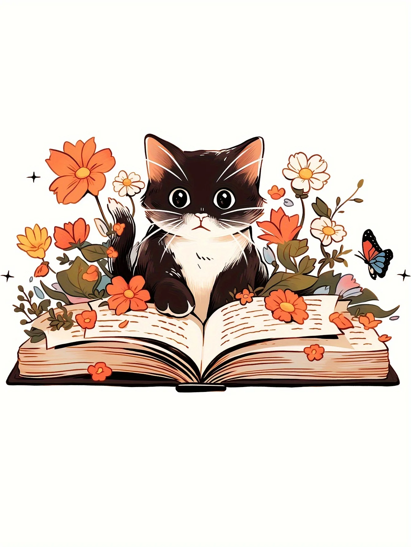 Женская Повседневная Футболка С Круглым Вырезом И Цветочным Принтом Вязаный