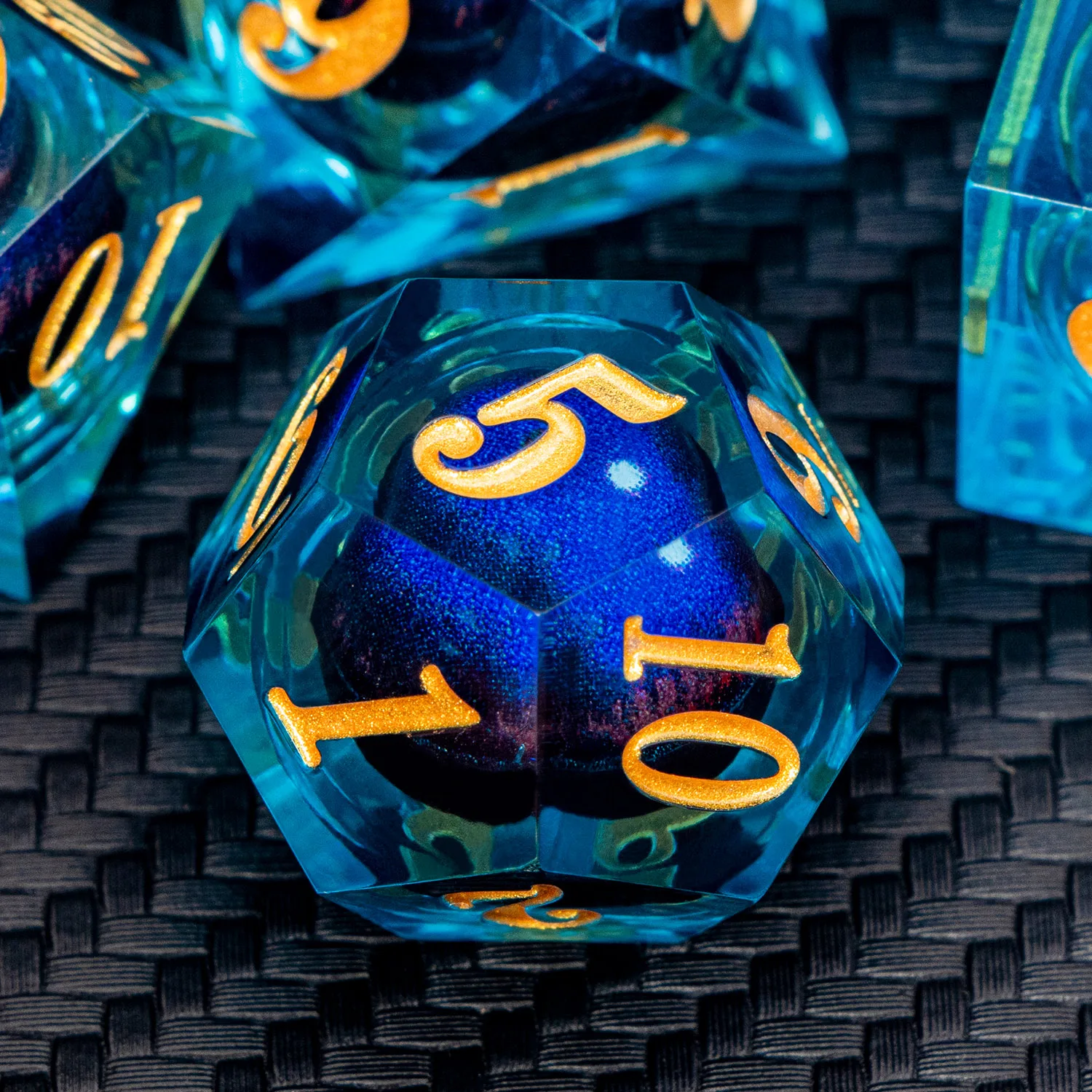 Набор игральных костей Dnd D20 Blue Liquid Flow Eye и кольцо D игральные кости с острыми