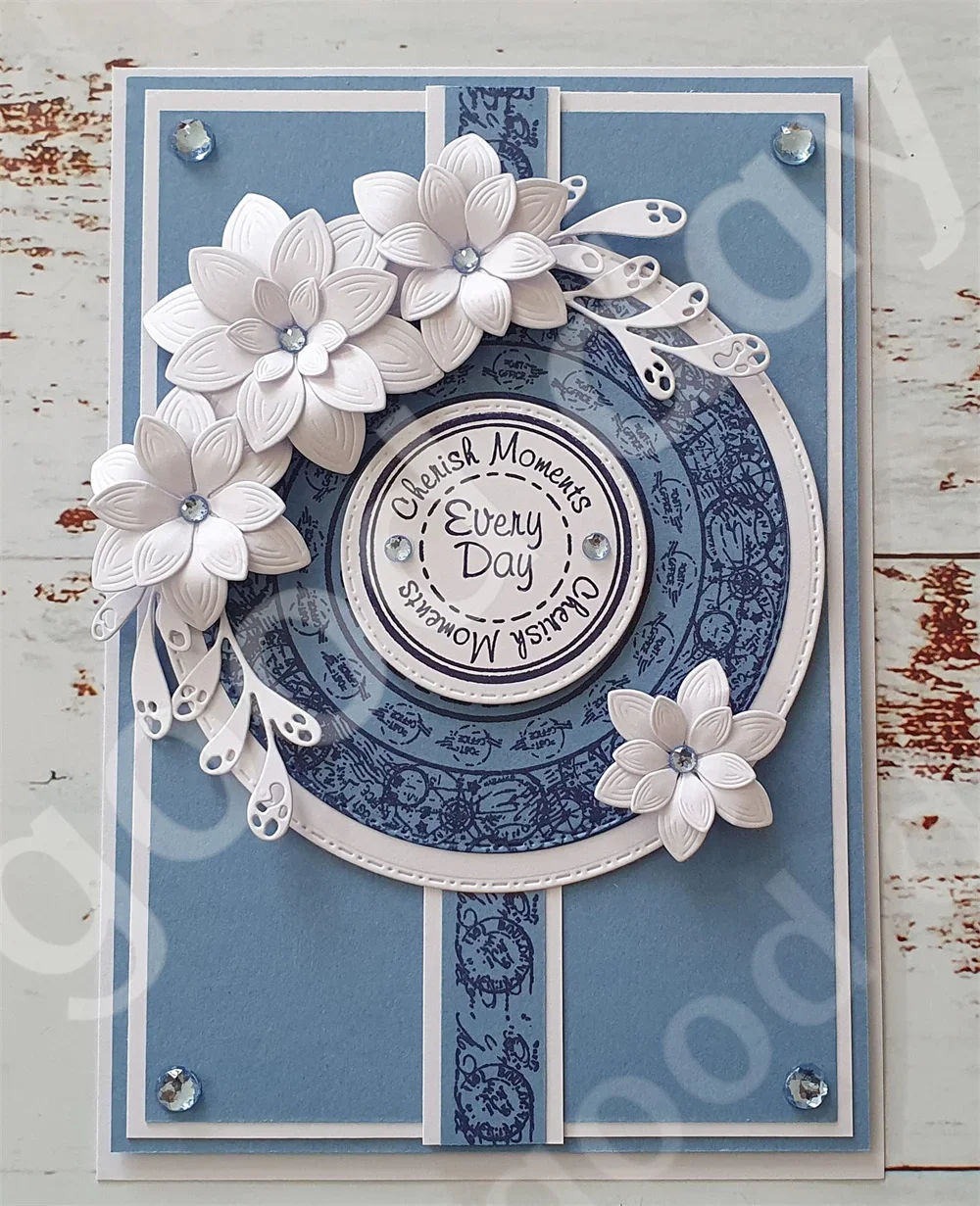 Металлические штампы и с цветочной каймой для DIY скрапбукинга праздничные