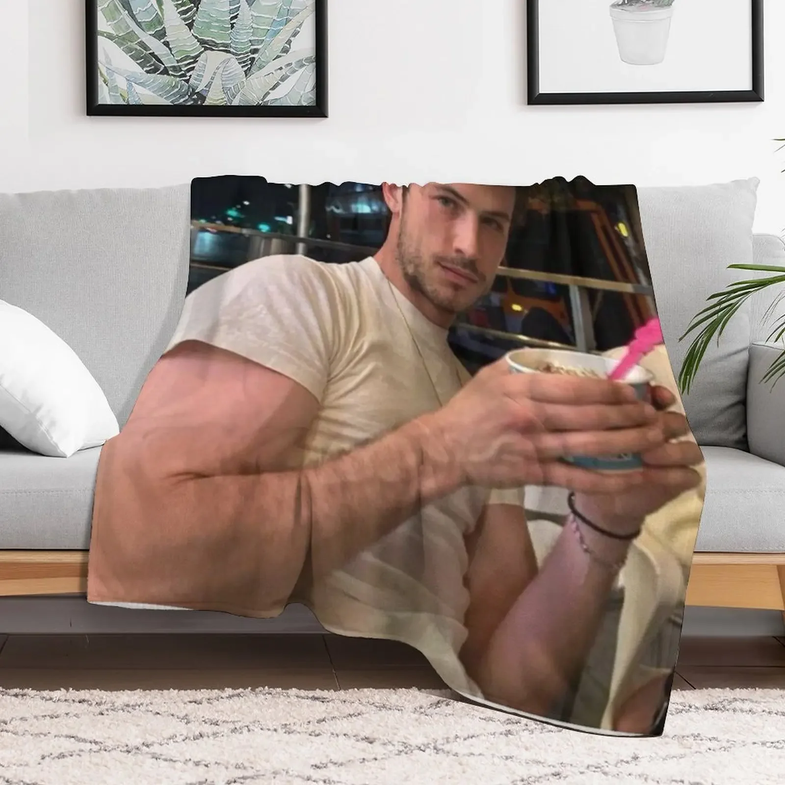 Одеяло Dylan Minnette в клетку на диван зиму Thins Одеяла заказ