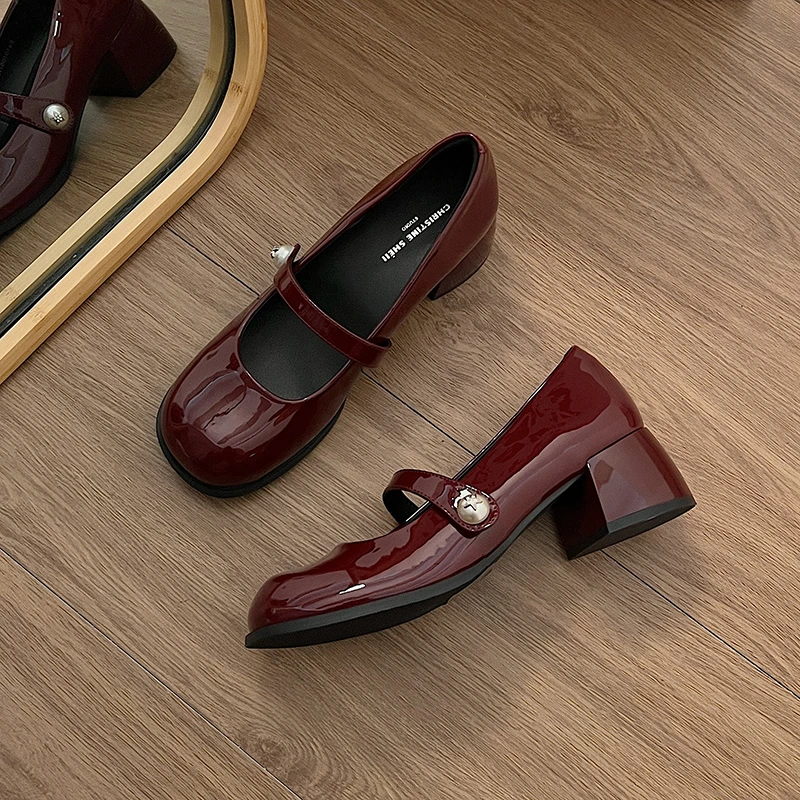 Туфли Женские на плоской подошве Оксфорды Жемчужное украшение Платье с