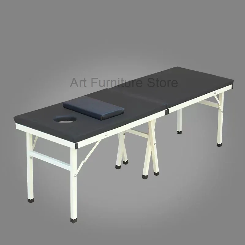 Складная черная салонная кровать портативная домашняя с ресницами для девочек