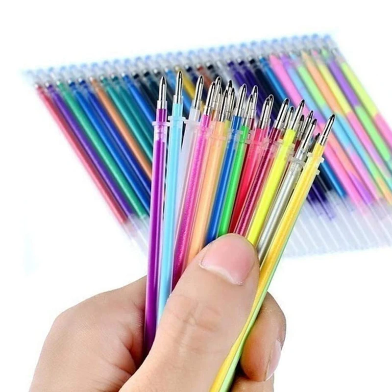 

24Pcs Colors Refills Markers, Watercolor Gel Pen Refills, Watercolor Gel Pen Replace Supplies(Flash & Fluorescent)