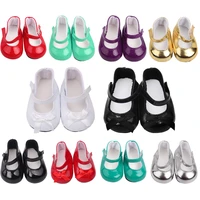one piece kawaii candy color bow doll casual shoes fits 43cm boys american doll 18 inch doll accessories free shipping
