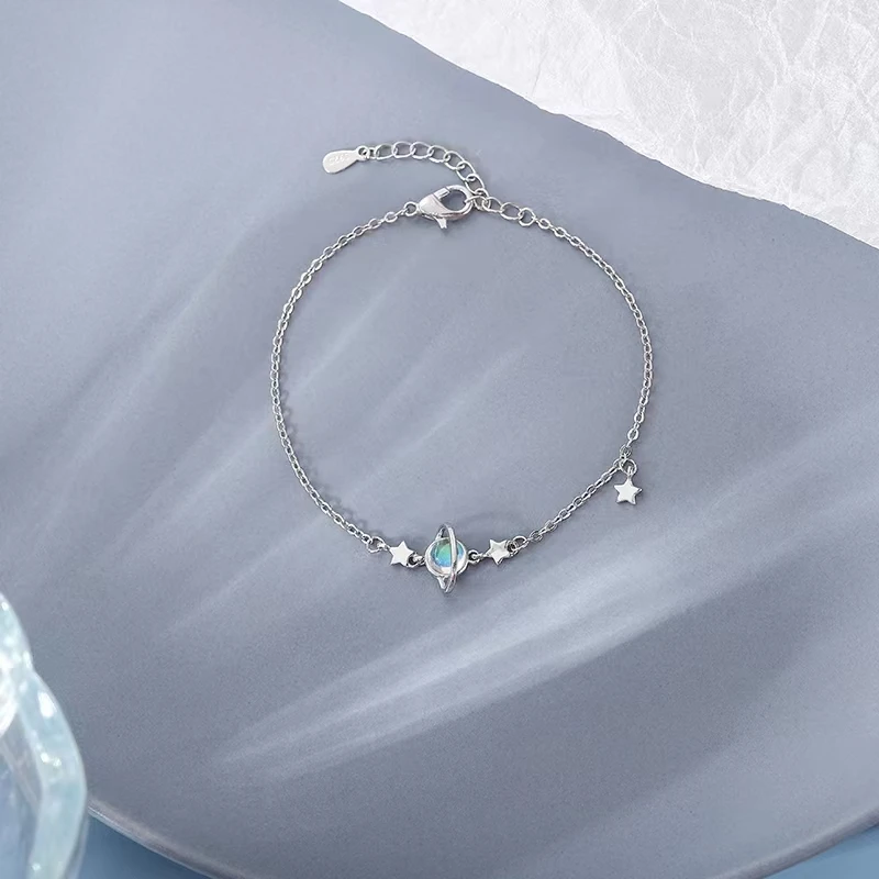 

2022 new trend cat's eye moonstone planet bracelet female ins style niche design high-end student leap honey bracelet jewelry