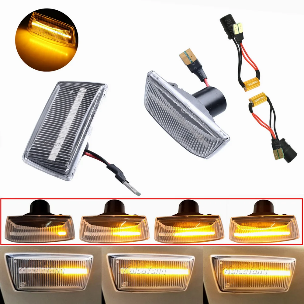 

2x Led Dynamic Side Marker Turn Signal Light For Opel Insignia Astra H Zafira B Corsa D Chevrolet Cruze Sequential Blinker