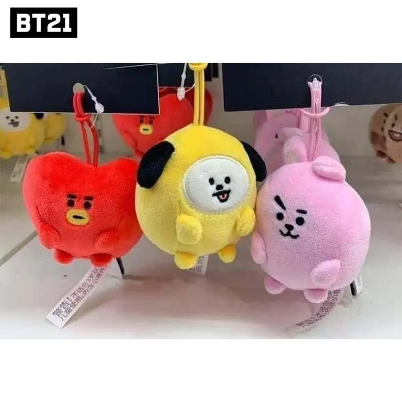 Bt21 Backpack Pendant Tata Cooky Koya Mang Shooky Chimmy Anime Cute Plush Peripheral Keychain Student Accessories Girl Toy Gift