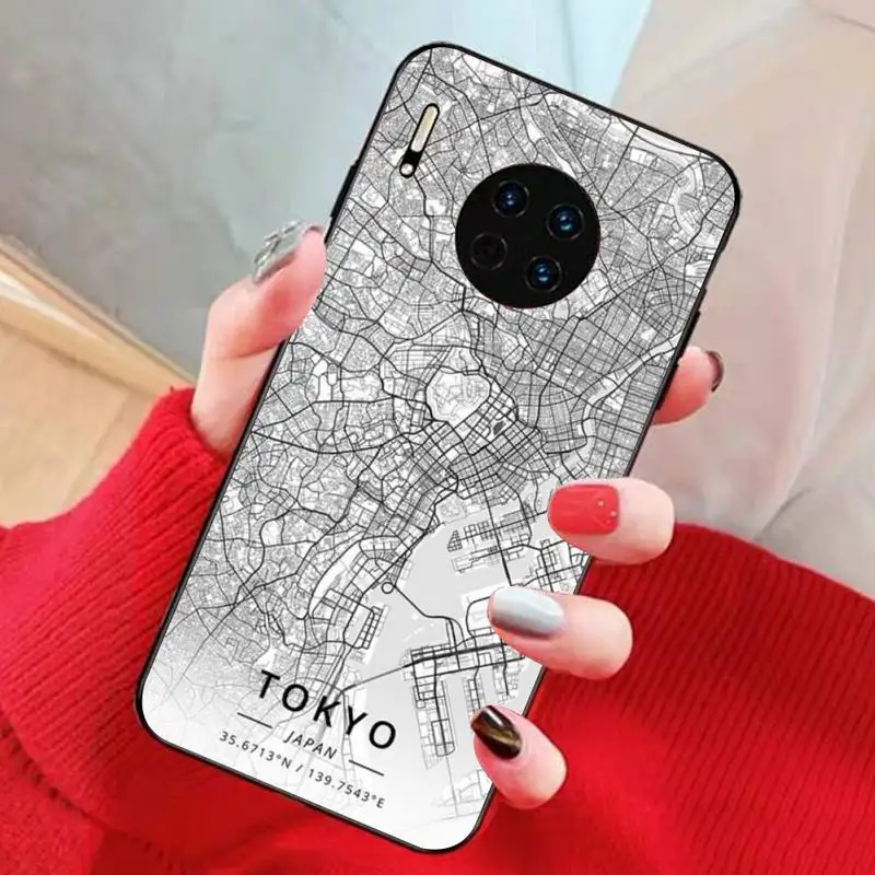 Чехол FHNBLJ для телефона с изображением Лондонской страны и городской картой Huawei