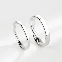 couple rings a pair of men and women s925 sterling silver pair ring simple plain ring opening gift