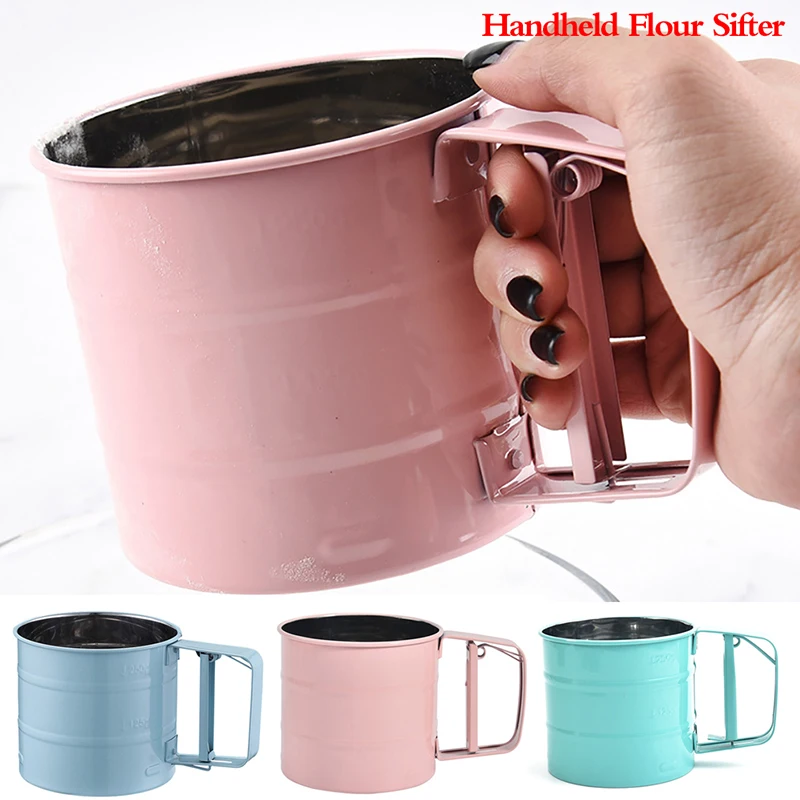 

Handheld Flour Sifter Stainless Steel Flour Sifter Manual Flour Sugar Sifter Cup Kitchen Tools