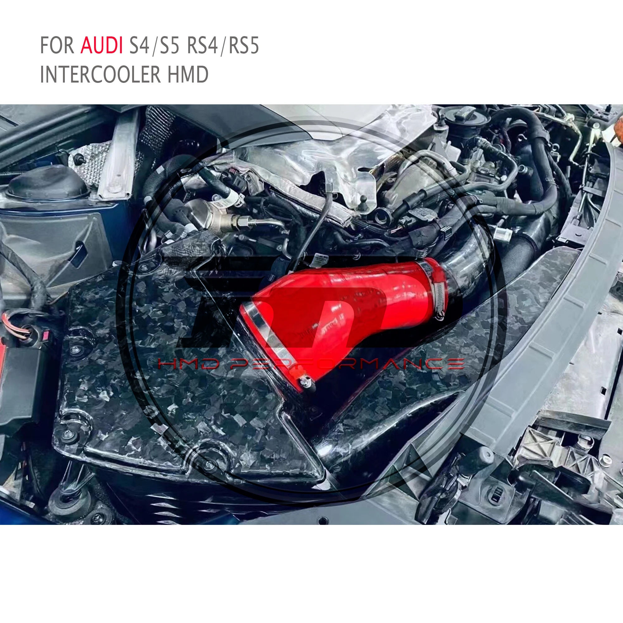 

HMD Carbon Fiber Air Intake Air Box Kit For AUDI S4 S5 RS4 RS5 Increased Super Large Diameter (110mm) Air Intake Air Box