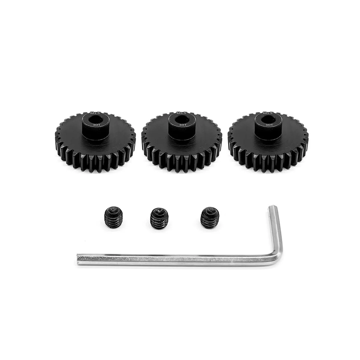 

Remote Control Car Gear M1.5 Modulus 8.0 Inner Hole Chrome Steel 11-30T Motor Gear 3 Sets Including Machine Meter,30T