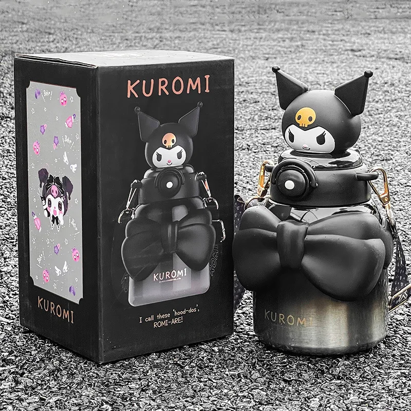 Sanrio Kuromi термос мешок карандаш Шин Чан милая бутылка для воды сохраняет холод из