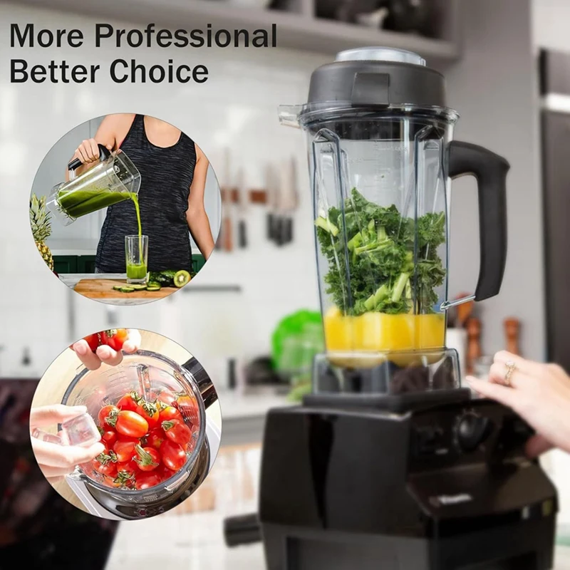 For Vitamix 64OZ Blender Pitcher Replace 5200 5000 6500 7500 Pro500 750 Container With Tamper Tool Stick