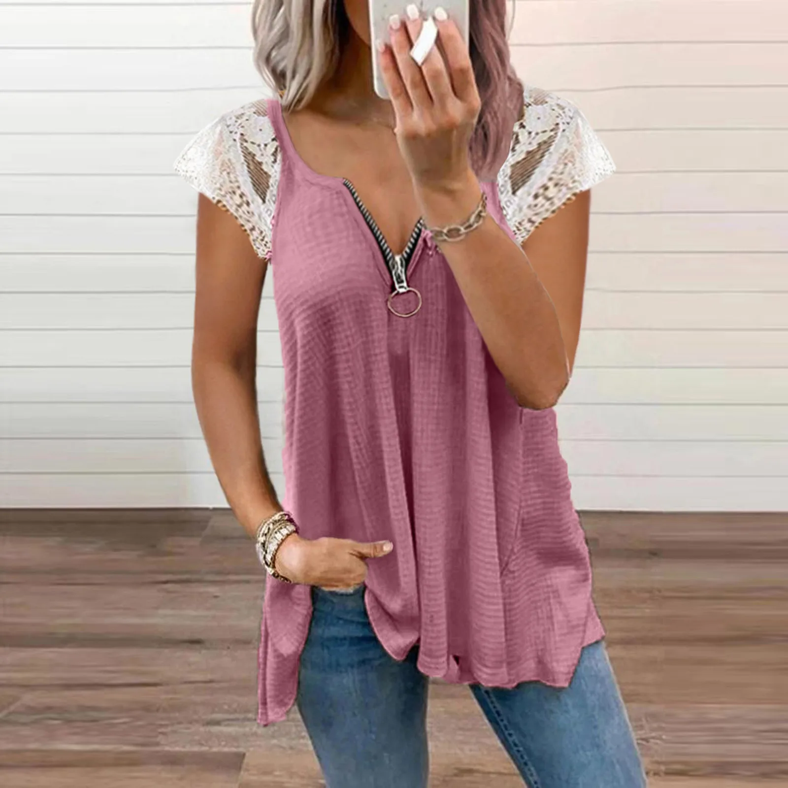 

Блузка средней длины для женщин, однотонные повседневные свободные топы, блузки для беременных