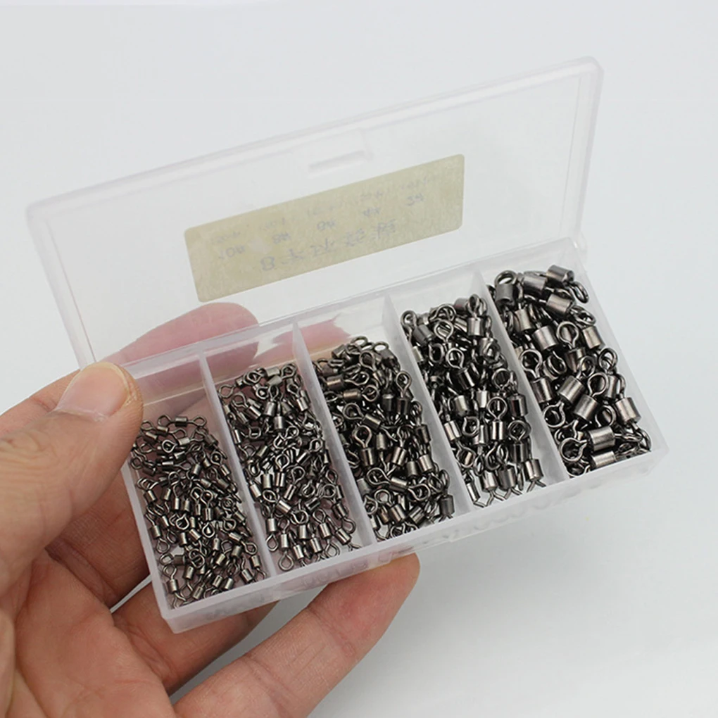 

251pcs Connector Rolling Solid Connectors High Strength Ball Clips Lure Swivel Links Fishing Accessories Equipment