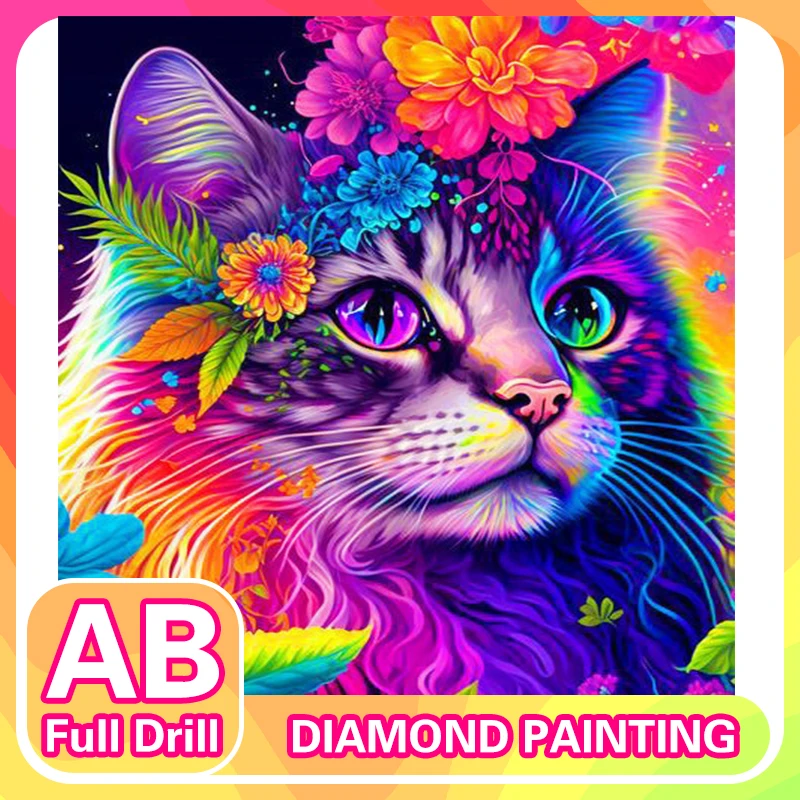 

RUOPOTY 5D DIY Diamond Painting Full Round Diamond Embroidery Cute Animals Mosaic Rhinestone Pictures Home Decor