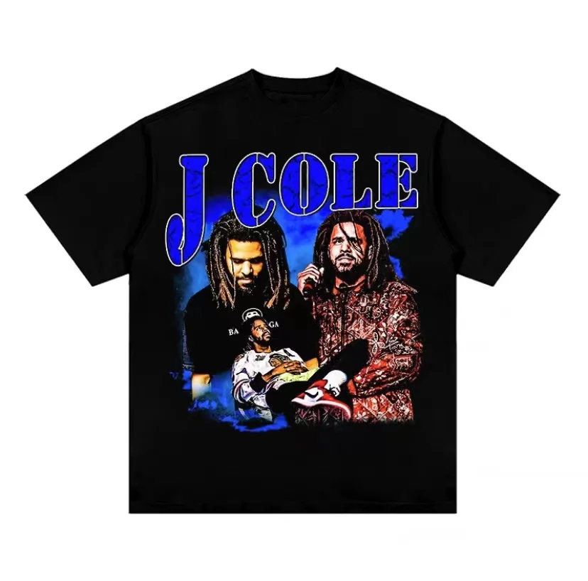 

J Cole Oversized Harajuku Printed Tshirt Men Women Streetwear Pure Cotton T-shirt Short Sleeve Hip Hop Street Vintage T Shirt
